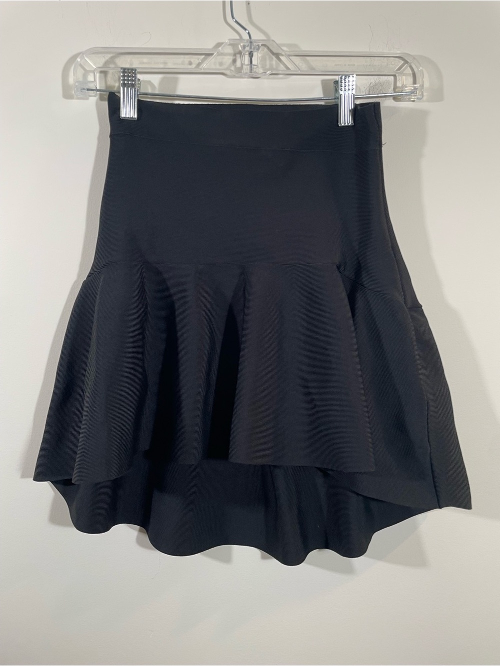 BCBG Max Azria stretch high-low mini skirt S